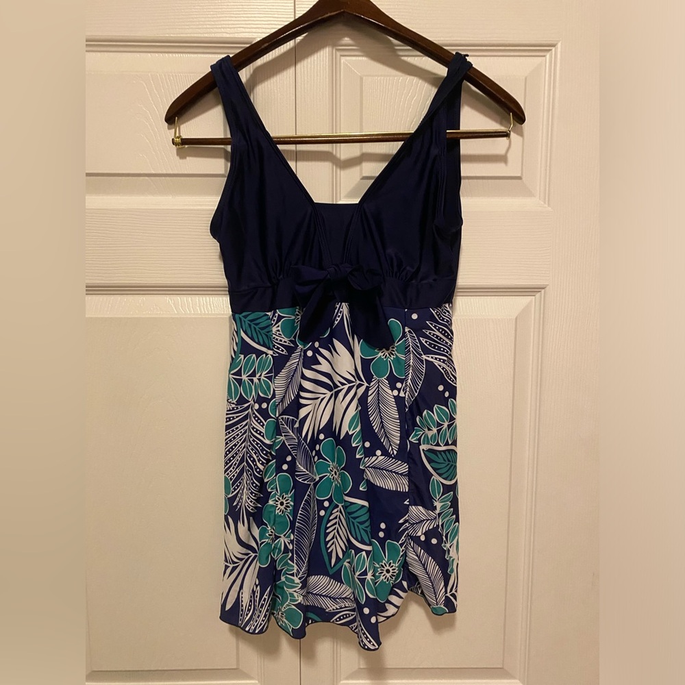 Navy floral Swim Suit dress